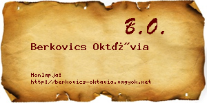 Berkovics Oktávia névjegykártya